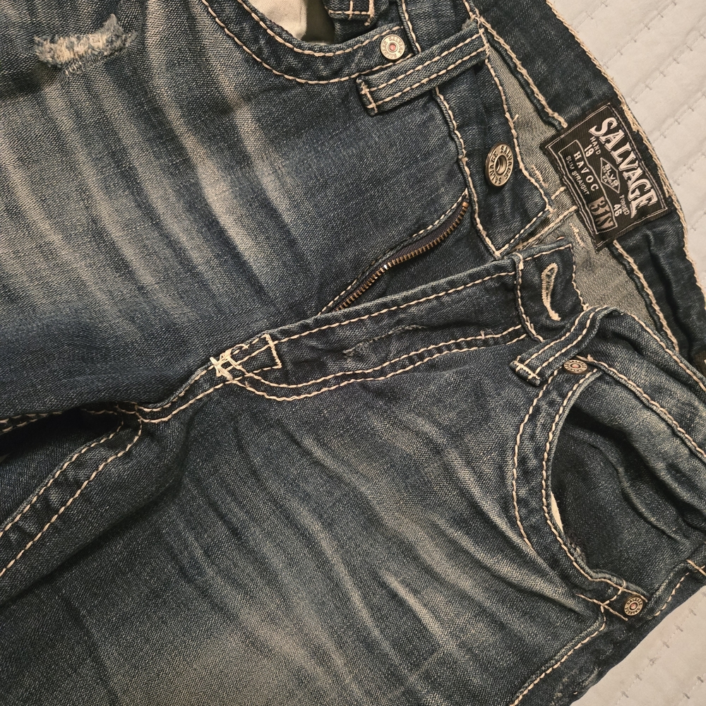 Buckle Salvage Blue Denim Jeans